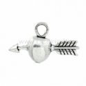 Pendant "Cupid arrow", antique silver, 30x17 mm
