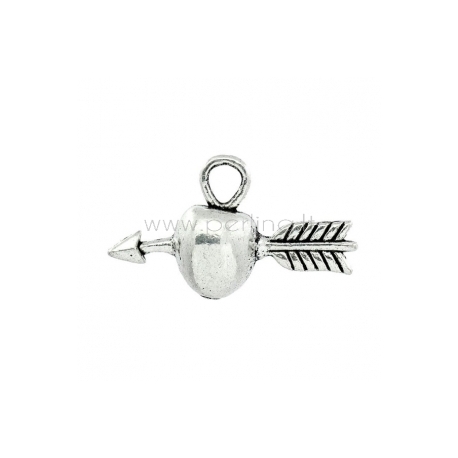 Pendant "Cupid arrow", antique silver, 30x17 mm