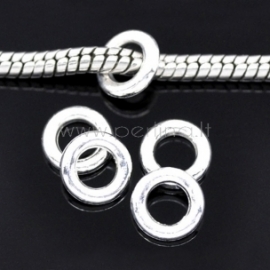 Pandora closed jump ring, silver plated, 8 mm