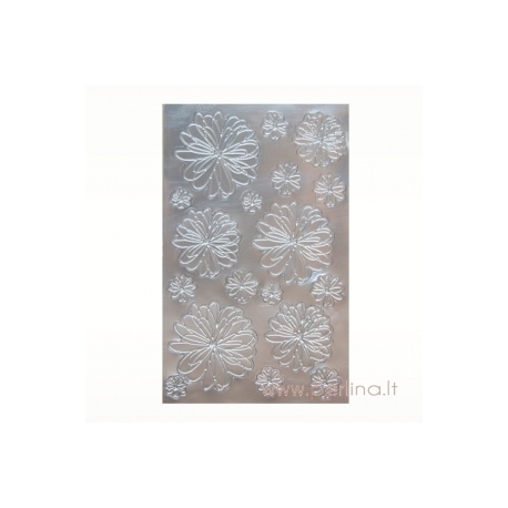 Iškilūs lipdukai "Flower", 18 vnt.