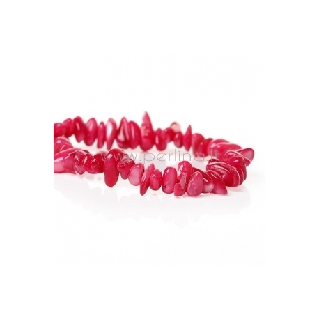Shell loose beads, light salmon, 15x5 mm - 6x5 mm, 80 cm