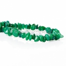 Shell loose beads, green, 15x5 mm - 6x5 mm, 80 cm