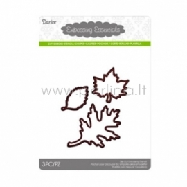 Die cut stencil leaves, 64x50 mm, 41x29 mm, 30x25 mm, 3 pc