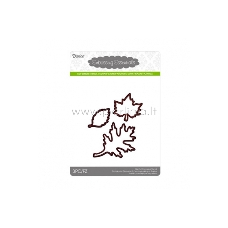 Die cut stencil leaves, 64x50 mm, 41x29 mm, 30x25 mm, 3 pc
