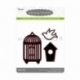 Kirtimo formelės "Die cut stencil birdhouses", 52x90 mm, 41x55 mm, 45x34 mm, 3 vnt.