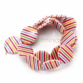 Shell bead, dyed, 25 mm, 1 pc