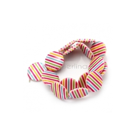 Shell bead, dyed, 25 mm, 1 pc