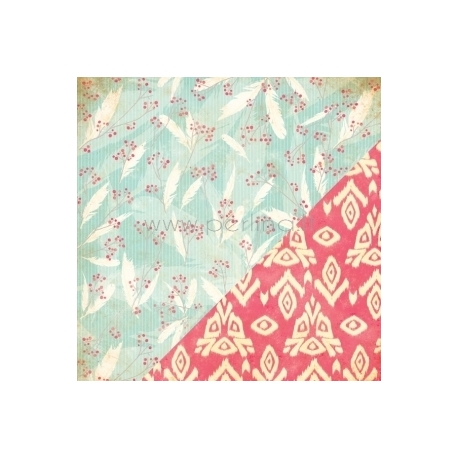 Popierius "Feather Berry/Ikat", 30,5x30,5 cm