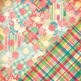 Popierius "Hexagon Quilt/Groom’s Tie", 30,5x30,5 cm