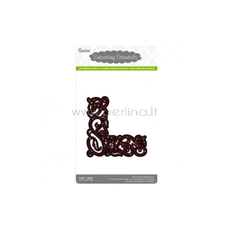 Die cut stencil swirl corner, 90x90 mm, 1 pc