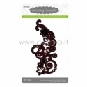 Die cut stencil floral swirl, 144x70 mm, 1 pc