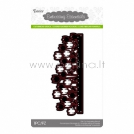 Die cut stencil tulips, 142x55 mm, 1 pc