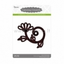 Die cut stencil flower swirl open petals, 96x74 mm, 1 pc
