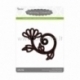 Die cut stencil flower swirl open petals, 96x74 mm, 1 pc