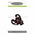 Die cut stencil swirl corner, 80x72 mm, 1 pc