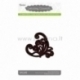 Die cut stencil swirl corner, 80x72 mm, 1 pc