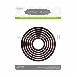 Die cut stencil circles, 102x102 mm, 6 pc