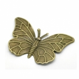 Antique bronze filigree "Butterfly", 60x40 mm