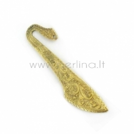 Bookmark "Flower", antique gold, 114 mm