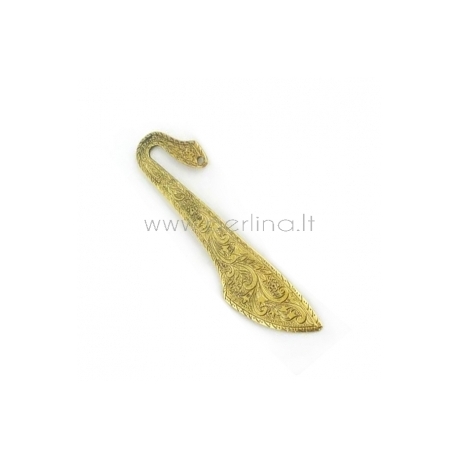 Bookmark "Flower", antique gold, 114 mm