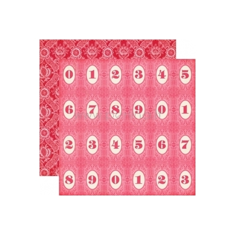Paper "Number Circles - Jack and Jill Girl Collection", 30,5x30,5 cm