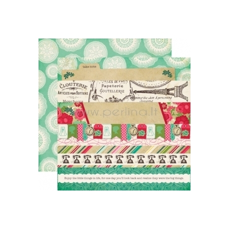 Paper "Border Strips - Jack and Jill Girl Collection", 30,5x30,5 cm