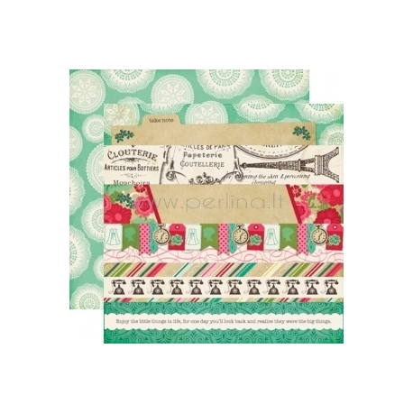 Paper "Border Strips - Jack and Jill Girl Collection", 30,5x30,5 cm