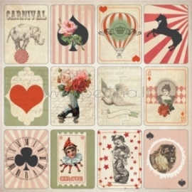 Paper "Magic deck - Vintage Circus", 30,5x30,5 cm