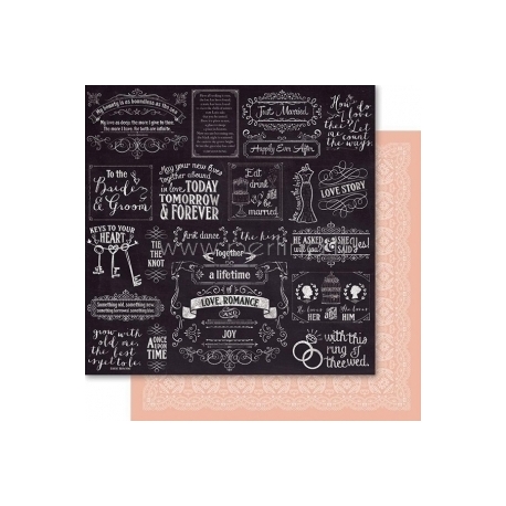 Popierius "Blackboard - Rustic Charm Paperz", 30,5x30,5 cm