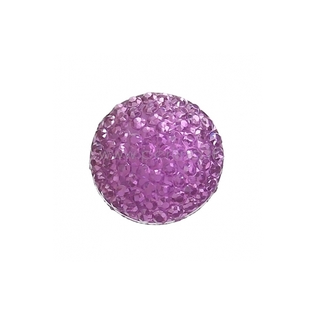 Resin cabochon, purple, 10 mm