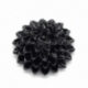 Resin cabochon "Black Flower", 15x6 mm