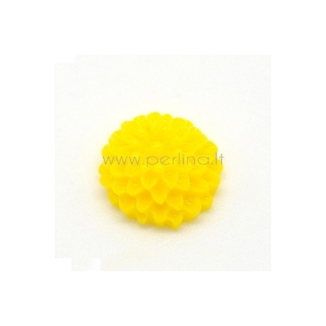 Resin cabochon "Yellow Flower", 15x6 mm
