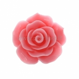 Akrilinis kabošonas "Rožė", tamsiai rožinė sp., 20x20 mm