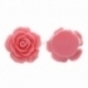 Resin flower embellishment, dark pink, 20x20 mm