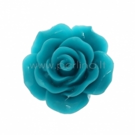 Resin flower embellishment, dark blue, 20x20 mm