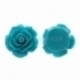 Resin flower embellishment, dark blue, 20x20 mm