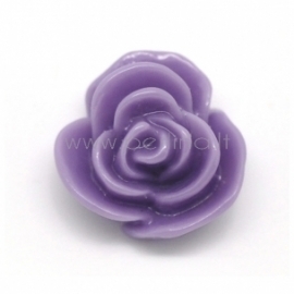 Resin flower embellishment, purple, 14x8 mm