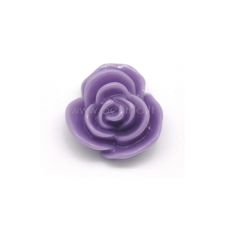 Resin flower embellishment, purple, 14x8 mm