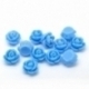 Resin flower embellishment, skyblue, 10 mm