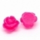 Resin flower embellishment, fuchsia, 10 mm