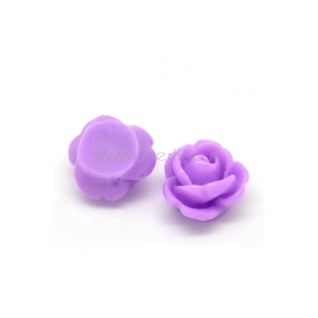 Akrilinis kabošonas-gėlė, violetinė sp., 10 mm