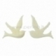 Resin embellishment "Dove", off-white, 25x24 mm