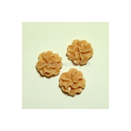 Akrilinis kabošonas-gėlė, kreminė/latte sp., 12 mm