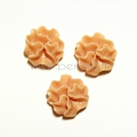 Resin flower embellishment, cream rose, 12 mm