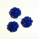 Akrilinis kabošonas-gėlė, mėlynos sp., 12 mm