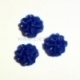 Resin flower embellishment, blue, 12 mm