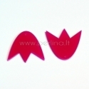 Plexiglass finding - pendant "Tulip", fuchsia, 3x2,7 cm