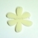 Plexiglass finding-connector "Flower 1", ivory, 4x4 cm