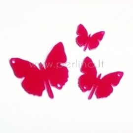 Plexiglass finding "Butterfly 1", fuchsia, 4x3,8 cm
