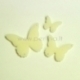 Plexiglass connector "Butterfly 4", ivory, 2x1,8 cm